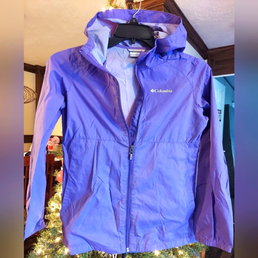 Columbia Rain Jacket, Girls 14/16, Purple